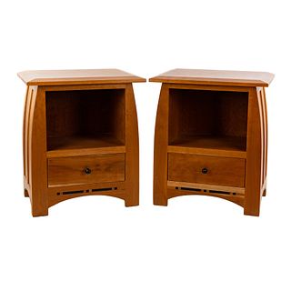 (2) Simply Amish One Drawer 'Aspen' Nightstands