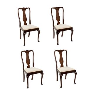 (4) Henkel Harris Queen Anne Mahogany Side Chairs
