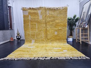 Authentic Yellow Engraved Rug