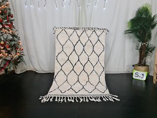 Soft White Authentic Handwoven Rug 
