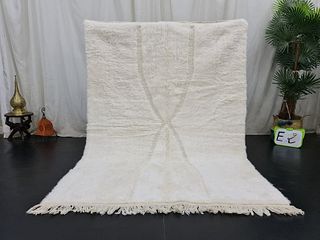 Fabulous Authentic Soft Engraved White Rug 