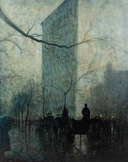 RJ Roberson 'Central Park, New York, 1989' O/C Painting