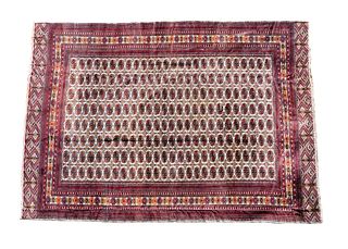 Semi-Antique Afghan Jaldar Hand-Knotted Wool Rug