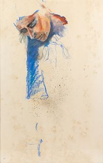 Artist Study Female Figure Pastel on Paper