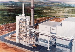 Jessica Rohrer 'Power Plant' Mixed Media Painting