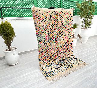 Stunning Authentic Dotted Colorful Rug