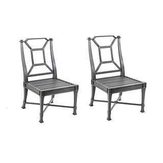 (2) Pair of Restoration Hardware Antibes Outdoor Chairs