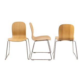 (3) Set of Jasper Morrison for Cappellini Tate Chairs