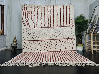 Authentic White & Red Rug