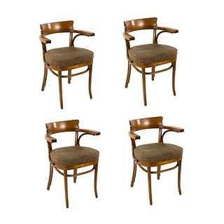 (4) Mid Century Thonet Style Bentwood Chairs