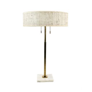 Gerald Thurston for Stiffel Brass and Marble Table Lamp