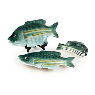 (6) Ucagco Japanese Ceramic Fish Platters
