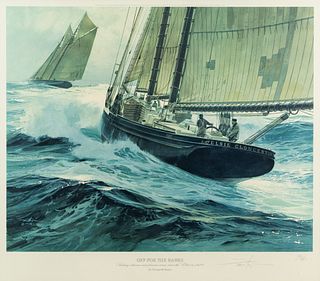 Thomas Hoyne 'Off for the Banks' Signed Lithograph Print