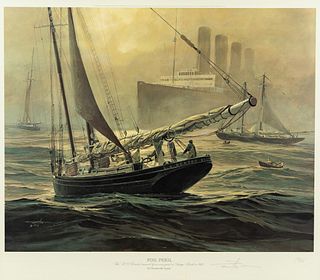 Thomas Hoyne 'Fog Peril' Signed Lithograph Print