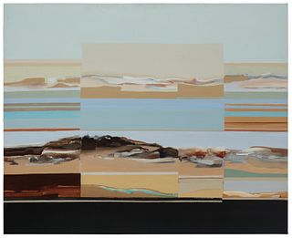 Margaret Smith, (b. 1946), "Lands Beneath the Sea", Acrylic on canvas, 37.25" H x 46.25" W