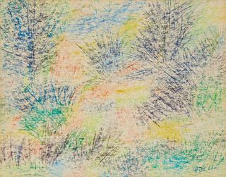 Theo Hios, (1910-1998), Abstract, 1961, Pastel on paper, Sight: 21.75" H x 28.75" W