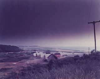 Joel Meyerowitz, (b. 1938), "Storm Over Corn Hill, Truro, Cape Cod," 1976, Photograph in colors on paper, Sight: 18.25" H x 23.25" W