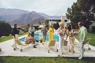 Slim Aarons, (1916-2006), "Palm Springs Party," 1970, C-print on paper, Image: 25.25" H x 38" W; Sheet: 30" H x 40" W