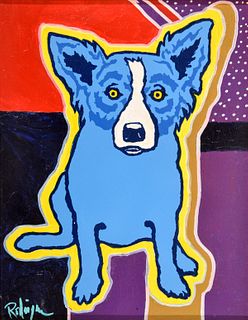 George Rodrigue Blue Dog Painting