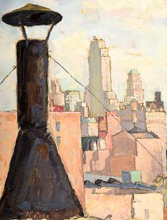 Herman Rose Painting, Urban Landscape