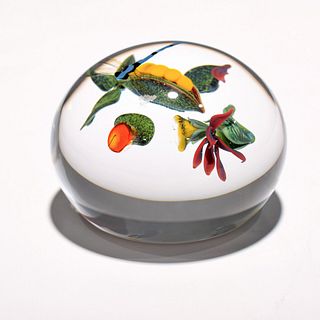 Paul J. Stankard Experimental Color Test Paperweight, Dragonfly