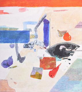 Tsugio Hattori Abstract Painting, 44"H