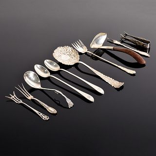 Assorted Sterling Silver Utensils, 10 Pcs.; Grogan Company, Webster Company, Amston Silver Co., Towle, B.B.&B. Co. â€¦