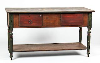 Vintage Santa Fe Style Console Table
