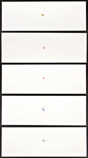 Richard Tuttle "Perceived Obstacles" Suite of 5 Lithographs