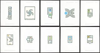 10 Jan Vercruysse "Labyrinth" Suite Lithographs, Signed Editions