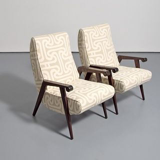 Pair of Lounge Chairs, Manner of Antonio Gorgone