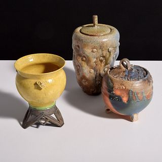 Group of 3 Ceramic Vessels; Jake Alee, Jeanie Lande â€¦