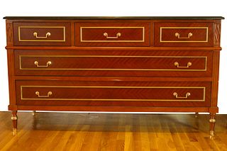 REGENCY STYLE MARBLE TOP CHEST