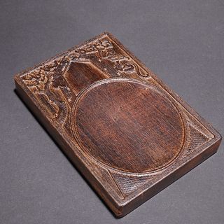 CHENXIANG WOOD CARVED INKSTONE