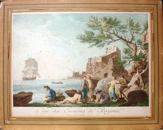 18th Century Engraving by Jean-Jacques Le Veau and Claude-Joseph Verne