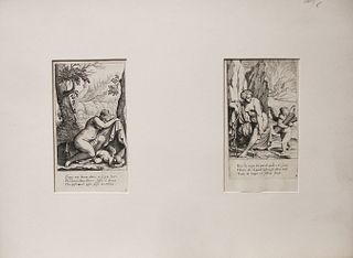 Set of 2 engravings, by unknown artist