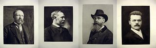 Set of 4 Portrait Etchings by unknown artist