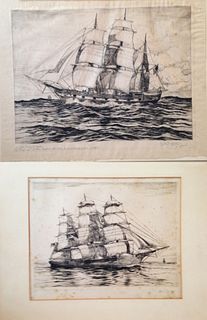 Carl Wingate Set of Two Etchings
