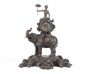 MAITLAND-SMITH ELEPHANT AND MONKEY CLOCK