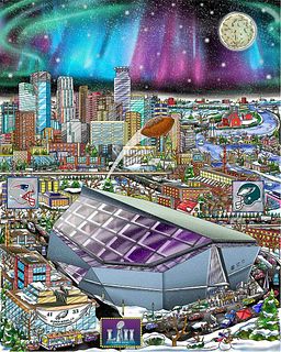 Charles Fazzino - Super Bowl LII: Minneapolis