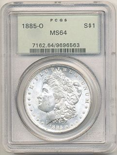 1885-O Morgan Silver Dollar PCGS MS64 OGH