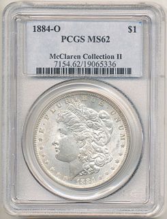 1884-O Morgan Silver Dollar PCGS MS62