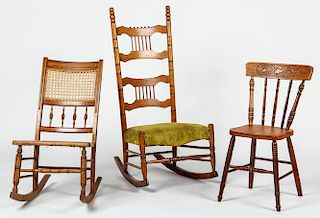 Lot of 3 Antique Chairs