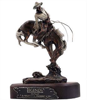 F. Remington Legends 1906, Outlaw Bronze Mini Figurine