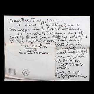 Edward Weston (1886-1958), Letter.