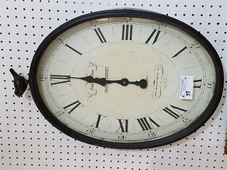 METAL CHARLES DEERING BATTERY OPERATED WALL CLOCK 25"H X 17"W X 3-1/2"D