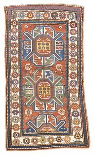 Antique Lankoran Kazak Rug, 3’5” x 6’3” (1.04 x 1.91 M)
