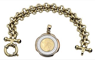 14 Karat Yellow Gold Mesh Style Bracelet