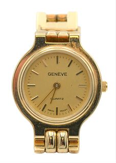 14 Karat Yellow Gold Bracelet Style Lady's "Geneve" wrist watch