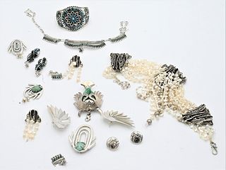 Group of Silver and Turquoise Jewelry